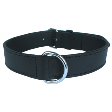 Zolux Dog Collar Leather Lined 50mm Black