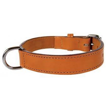 Zolux Dog Collar Leather Lined 45mm Natural