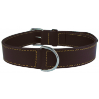 Zolux Dog Collar Leather Lined 45mm Brown