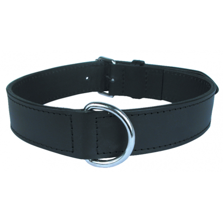 Zolux Dog Collar Leather Lined 75mm Black
